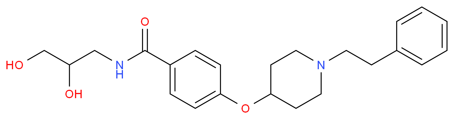 N-(2,3-dihydroxypropyl)-4-{[1-(2-phenylethyl)-4-piperidinyl]oxy}benzamide_分子结构_CAS_)
