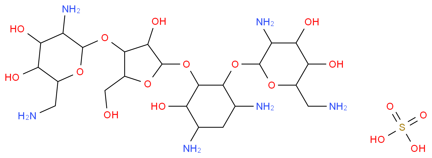 NEOMYCIN SULFATE_分子结构_CAS_1405-10-3)