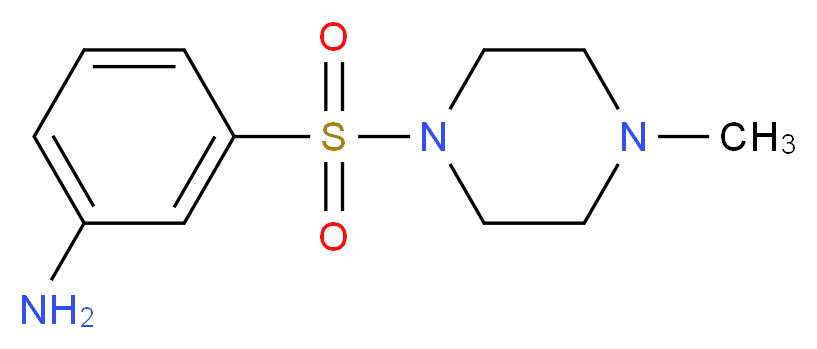3-[(4-methylpiperazine-1-)sulfonyl]aniline_分子结构_CAS_)