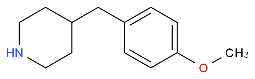 4-[(4-methoxyphenyl)methyl]piperidine_分子结构_CAS_37581-26-3