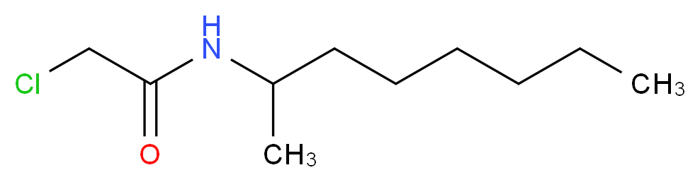 2-chloro-N-(1-methylheptyl)acetamide_分子结构_CAS_23602-04-2)