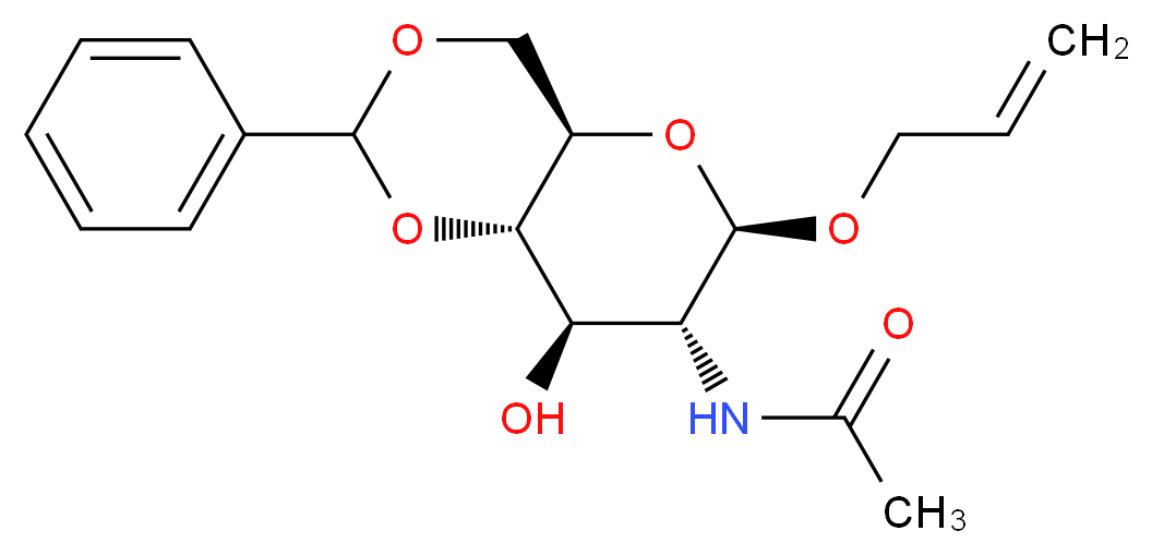 N-[(4aR,6R,7R,8R,8aS)-8-hydroxy-2-phenyl-6-(prop-2-en-1-yloxy)-hexahydro-2H-pyrano[3,2-d][1,3]dioxin-7-yl]acetamide_分子结构_CAS_65947-37-7