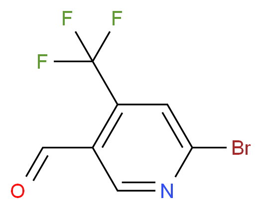 6-bromo-4-(trifluoromethyl)pyridine-3-carbaldehyde_分子结构_CAS_1060805-48-2