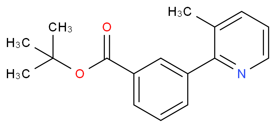 tert-butyl 3-(3-methylpyridin-2-yl)benzoate_分子结构_CAS_1083057-12-8