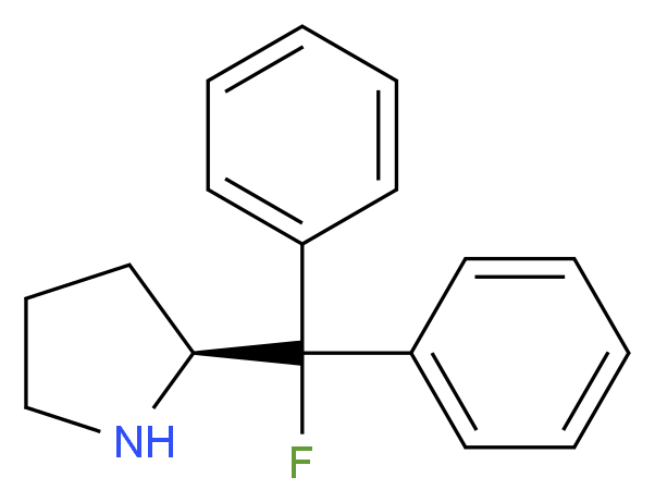 (2S)-2-(fluorodiphenylmethyl)pyrrolidine_分子结构_CAS_274674-23-6