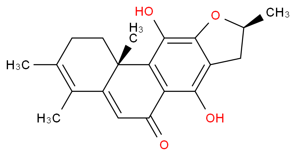 (2S,14S)-11,17-dihydroxy-2,5,6,14-tetramethyl-15-oxatetracyclo[8.7.0.0<sup>2</sup>,<sup>7</sup>.0<sup>1</sup><sup>2</sup>,<sup>1</sup><sup>6</sup>]heptadeca-1(10),5,7,11,16-pentaen-9-one_分子结构_CAS_99624-92-7