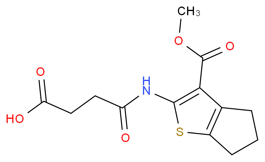 3-{[3-(methoxycarbonyl)-4H,5H,6H-cyclopenta[b]thiophen-2-yl]carbamoyl}propanoic acid_分子结构_CAS_328025-47-4