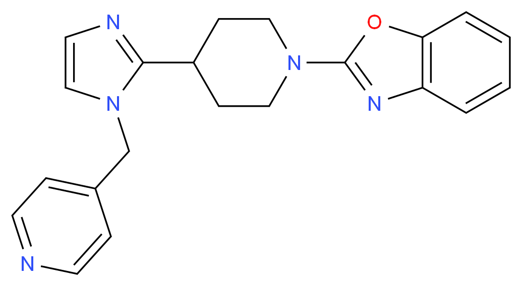 2-{4-[1-(4-pyridinylmethyl)-1H-imidazol-2-yl]-1-piperidinyl}-1,3-benzoxazole_分子结构_CAS_)