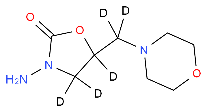 3-Amino-5-morpholinomethyl-1,3oxazolidone-d5>95%_分子结构_CAS_)