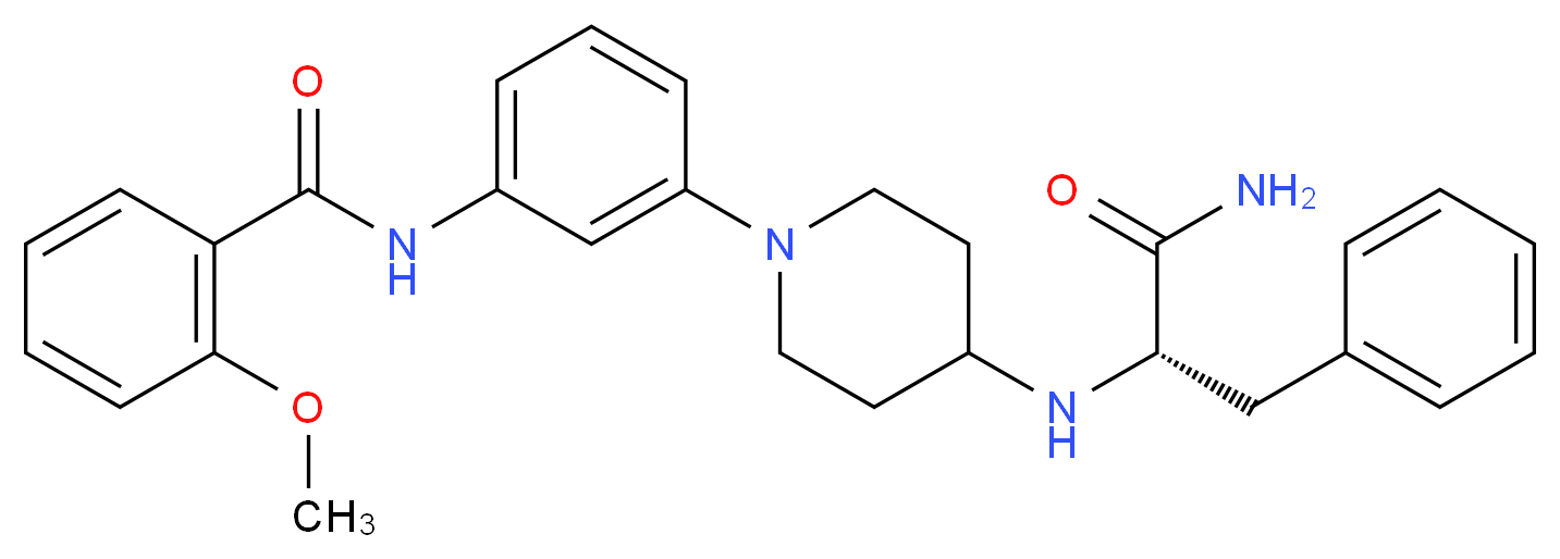 N-(1-{3-[(2-methoxybenzoyl)amino]phenyl}-4-piperidinyl)-L-phenylalaninamide_分子结构_CAS_)