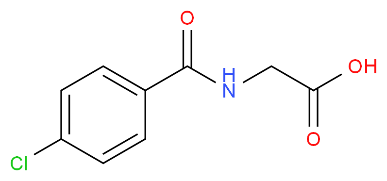 2-[(4-chlorophenyl)formamido]acetic acid_分子结构_CAS_13450-77-6