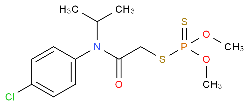 dimethyl ({[(4-chlorophenyl)(propan-2-yl)carbamoyl]methyl}sulfanyl)(sulfanylidene)phosphonite_分子结构_CAS_64249-01-0