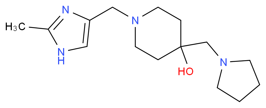 1-[(2-methyl-1H-imidazol-4-yl)methyl]-4-(pyrrolidin-1-ylmethyl)piperidin-4-ol_分子结构_CAS_)