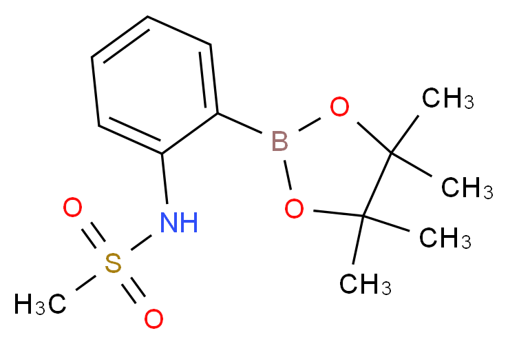 2-甲烷磺酰氨基苯基硼酸频哪醇酯_分子结构_CAS_380430-60-4)