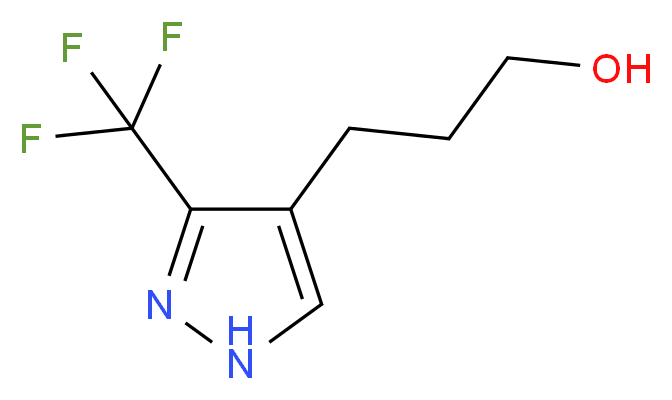 3-[3-(Trifluoromethyl)-1H-pyrazol-4-yl]-1-propanol_分子结构_CAS_)