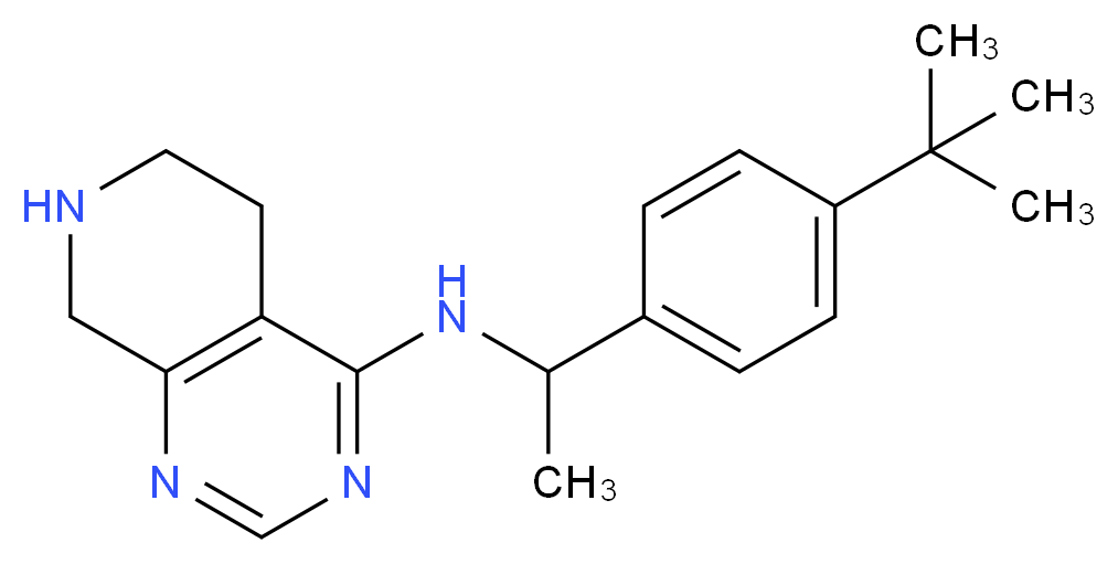 N-[1-(4-tert-butylphenyl)ethyl]-5,6,7,8-tetrahydropyrido[3,4-d]pyrimidin-4-amine_分子结构_CAS_)