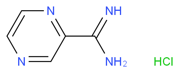 pyrazine-2-carboximidamide hydrochloride_分子结构_CAS_138588-41-7