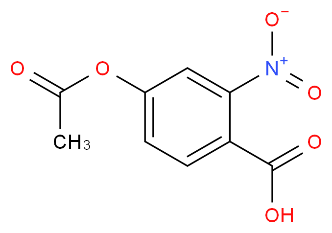 4-(acetyloxy)-2-nitrobenzoic acid_分子结构_CAS_55737-66-1