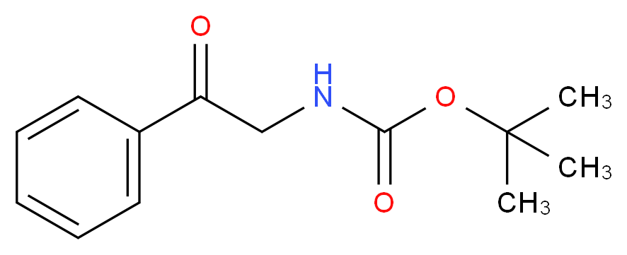 tert-butyl N-(2-oxo-2-phenylethyl)carbamate_分子结构_CAS_76477-26-4