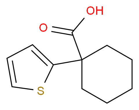 1-(thiophen-2-yl)cyclohexane-1-carboxylic acid_分子结构_CAS_100058-72-8