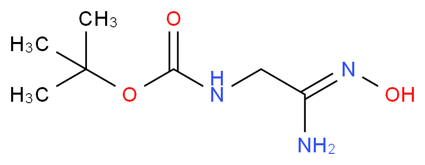 tert-butyl N-{[(Z)-N'-hydroxycarbamimidoyl]methyl}carbamate_分子结构_CAS_479079-15-7