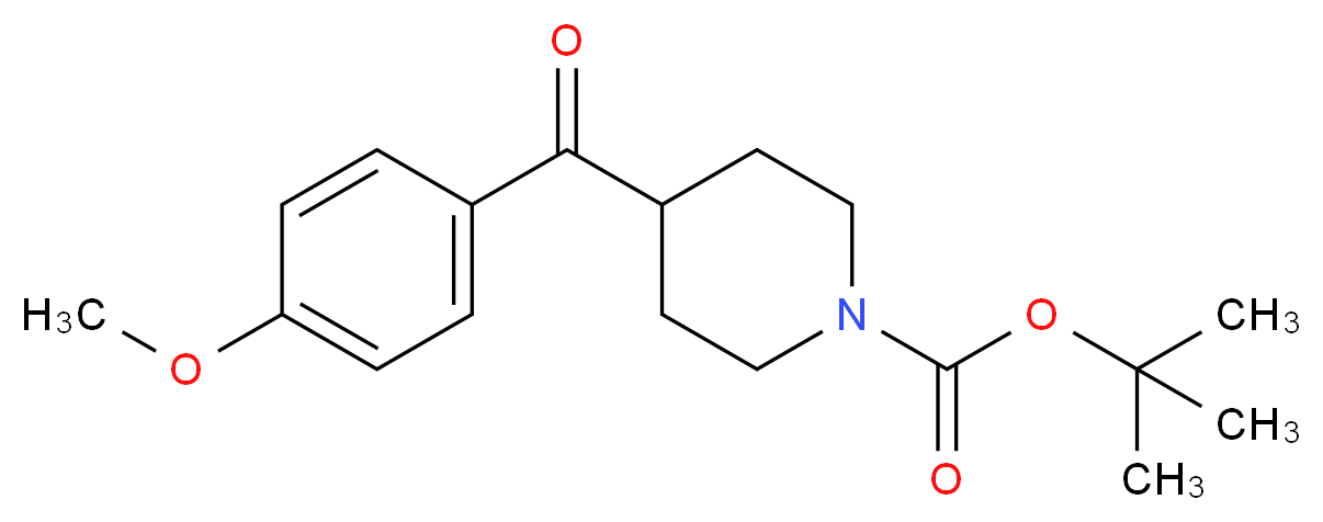 tert-Butyl 4-(4-methoxybenzoyl)piperidine-1-carboxylate_分子结构_CAS_856936-55-5)
