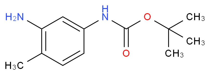 tert-butyl N-(3-amino-4-methylphenyl)carbamate_分子结构_CAS_660838-05-1