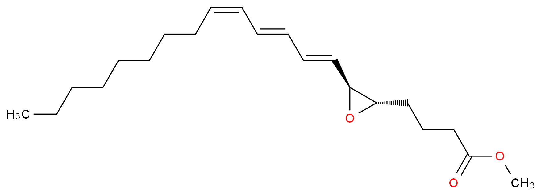 methyl 4-[(2S,3S)-3-[(1E,3E,5Z)-tetradeca-1,3,5-trien-1-yl]oxiran-2-yl]butanoate_分子结构_CAS_83851-38-1