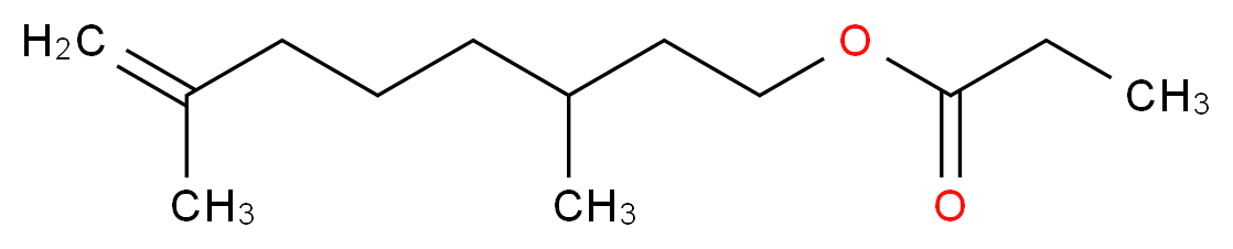 3,7-dimethyloct-7-en-1-yl propanoate_分子结构_CAS_105-89-5