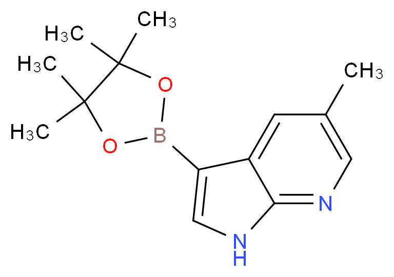 5-Methyl-3-(4,4,5,5-tetramethyl-1,3,2-dioxaborolan-2-yl)-1H-pyrrolo[2,3-b]pyridine_分子结构_CAS_1198096-23-9)