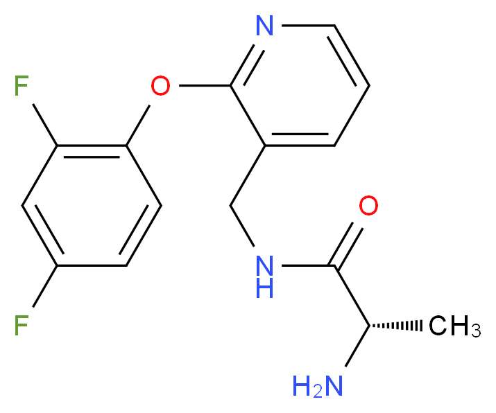 N~1~-{[2-(2,4-difluorophenoxy)pyridin-3-yl]methyl}-L-alaninamide_分子结构_CAS_)