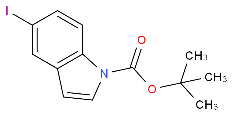 5-Iodo-1H-indole, N-BOC protected 97%_分子结构_CAS_374818-66-3)