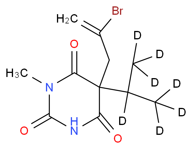 5-(2-bromoprop-2-en-1-yl)-1-methyl-5-[(<sup>2</sup>H<sub>7</sub>)propan-2-yl]-1,3-diazinane-2,4,6-trione_分子结构_CAS_1189950-65-9