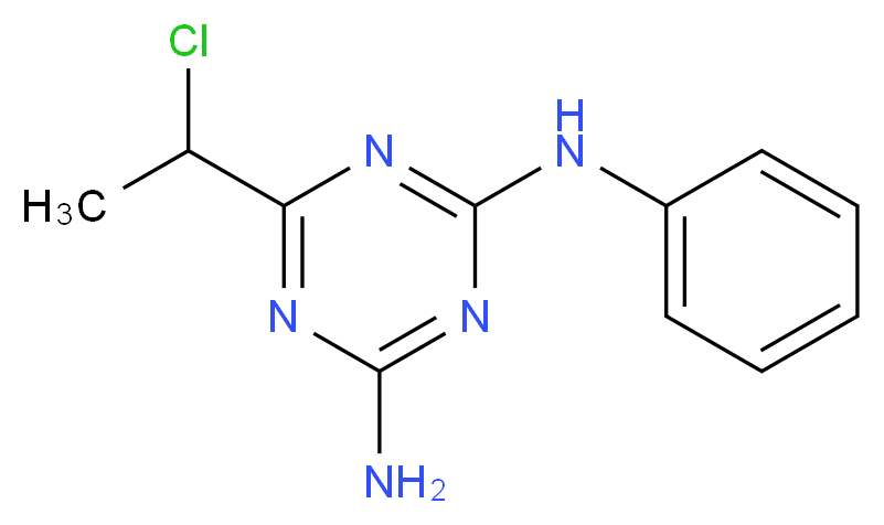 6-(1-chloroethyl)-N-phenyl-1,3,5-triazine-2,4-diamine_分子结构_CAS_99860-35-2)
