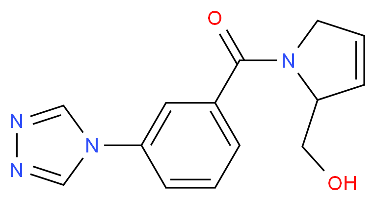 {1-[3-(4H-1,2,4-triazol-4-yl)benzoyl]-2,5-dihydro-1H-pyrrol-2-yl}methanol_分子结构_CAS_)