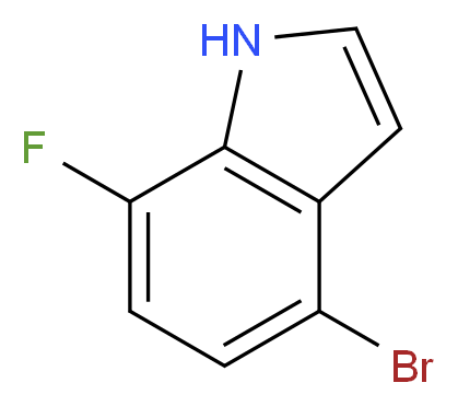4-Bromo-7-fluoroindole_分子结构_CAS_883500-66-1)