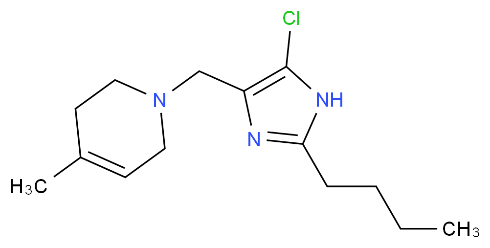 1-[(2-butyl-5-chloro-1H-imidazol-4-yl)methyl]-4-methyl-1,2,3,6-tetrahydropyridine_分子结构_CAS_)