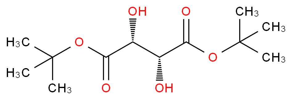 1,4-di-tert-butyl (2R,3R)-2,3-dihydroxybutanedioate_分子结构_CAS_117384-45-9