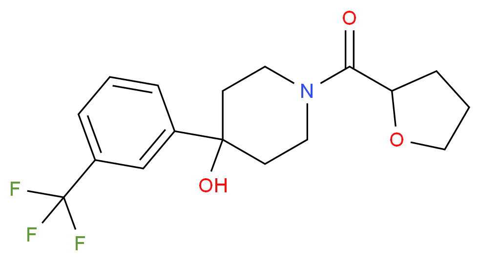 1-(tetrahydro-2-furanylcarbonyl)-4-[3-(trifluoromethyl)phenyl]-4-piperidinol_分子结构_CAS_)