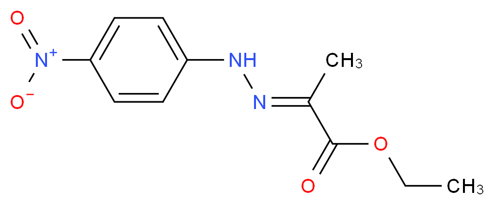ethyl (2E)-2-[2-(4-nitrophenyl)hydrazin-1-ylidene]propanoate_分子结构_CAS_73647-04-8