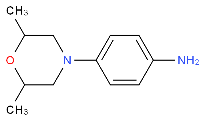 4-(2,6-dimethylmorpholin-4-yl)aniline_分子结构_CAS_218930-10-0