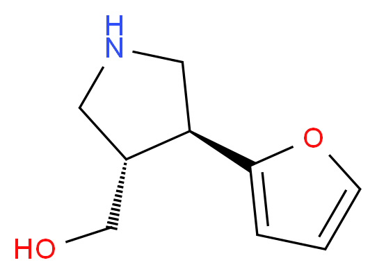 ((3S,4S)-4-(furan-2-yl)pyrrolidin-3-yl)methanol_分子结构_CAS_)