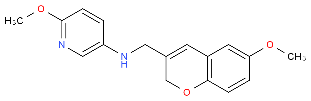6-methoxy-N-[(6-methoxy-2H-chromen-3-yl)methyl]-3-pyridinamine_分子结构_CAS_)