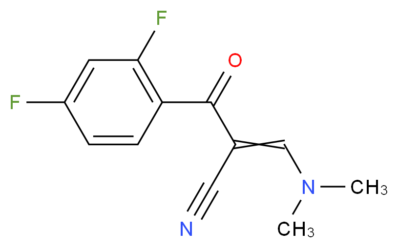 2-(2,4-difluorobenzoyl)-3-(dimethylamino)prop-2-enenitrile_分子结构_CAS_138716-60-6