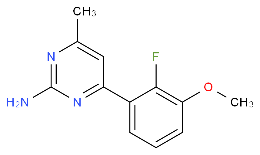 4-(2-fluoro-3-methoxyphenyl)-6-methylpyrimidin-2-amine_分子结构_CAS_)
