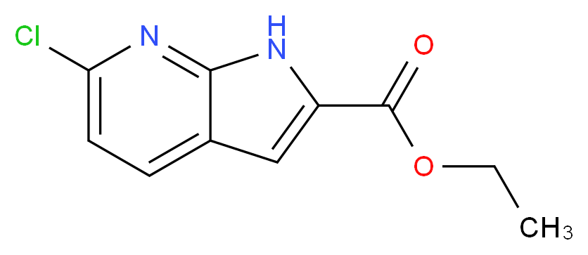 ethyl 6-chloro-1H-pyrrolo[2,3-b]pyridine-2-carboxylate_分子结构_CAS_287384-84-3