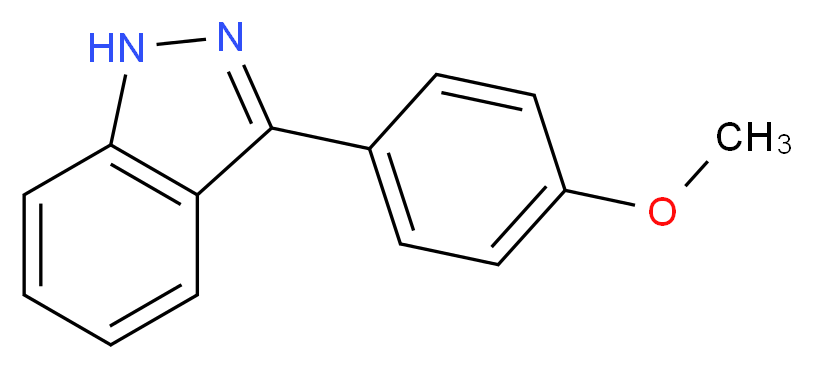3-(4-methoxyphenyl)-1H-indazole_分子结构_CAS_55271-06-2