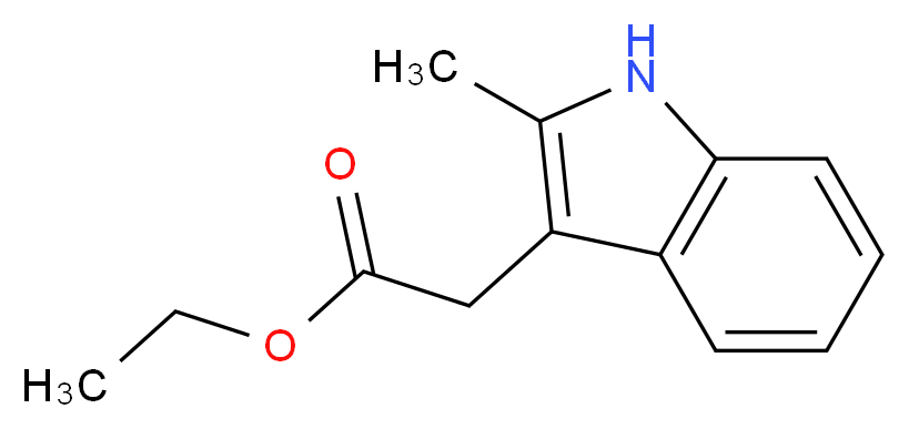2-甲基-3-吲哚乙酸乙酯_分子结构_CAS_21909-49-9)