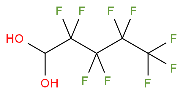 2,2,3,3,4,4,5,5,5-nonafluoropentane-1,1-diol_分子结构_CAS_355-30-6