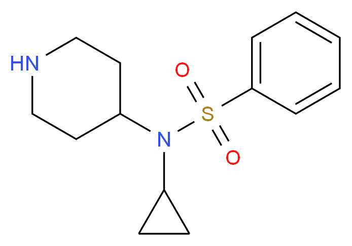 N-Cyclopropyl-N-(piperidin-4-yl)benzenesulphonamide_分子结构_CAS_387350-82-5)